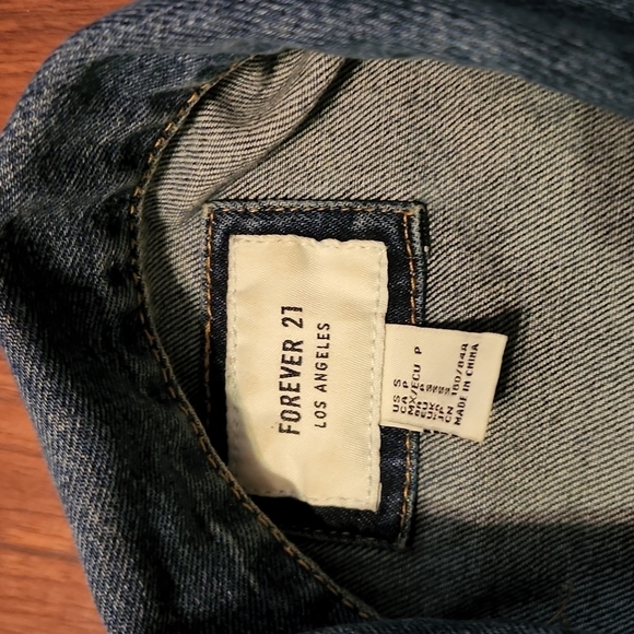 Forever 21 Jacket Denim Small - Picture 5 of 14